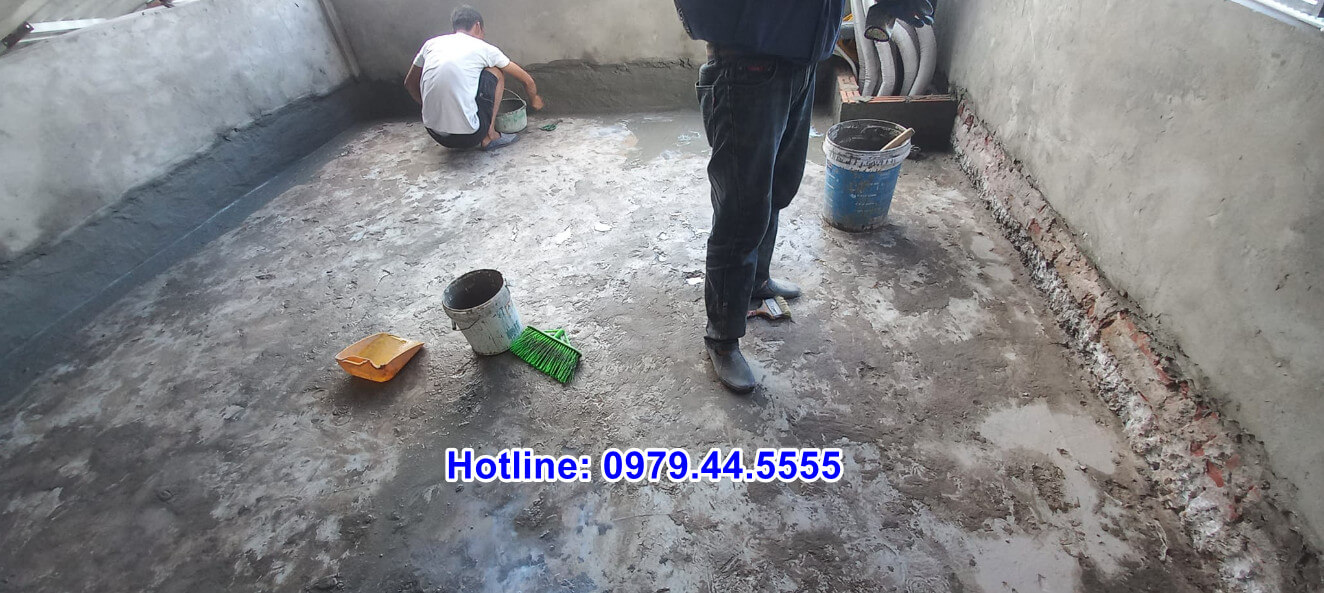 xử lý chống thấm sân thượng